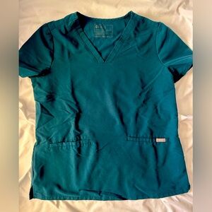 Figs casma scrub top Carribean blue size medium
